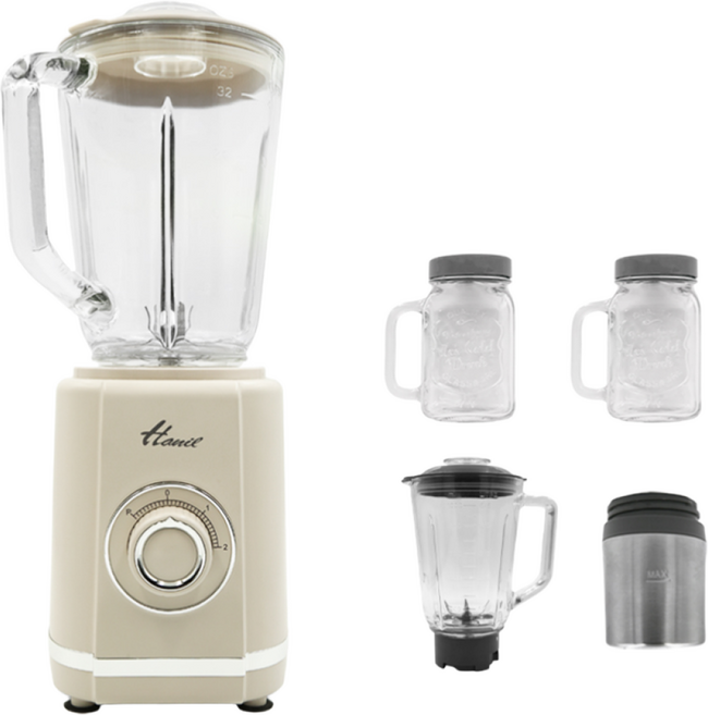 한일 올인원 블렌더믹서기 글라스 다용도 고속 믹서 분쇄기, 베이지