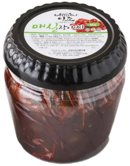 이조전통식품 양념 매실 장아찌 + 사은품 증정, 1kg, 1개