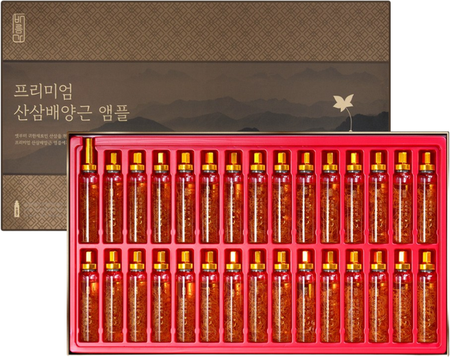 바름가 프리미엄 산삼배앵근 앰플, 30개, 20ml