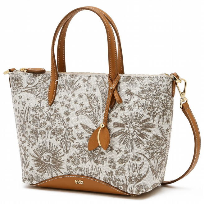 닥스 ACC [선물추천] 베이지 플라원 면 토트백 M