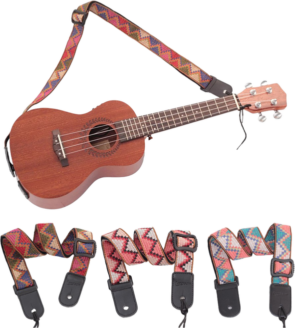 위고뮤직 TIUS 보헤미안 우쿨렐레 우쿠렐레 스트랩 어깨끈 멜빵, B, 1개