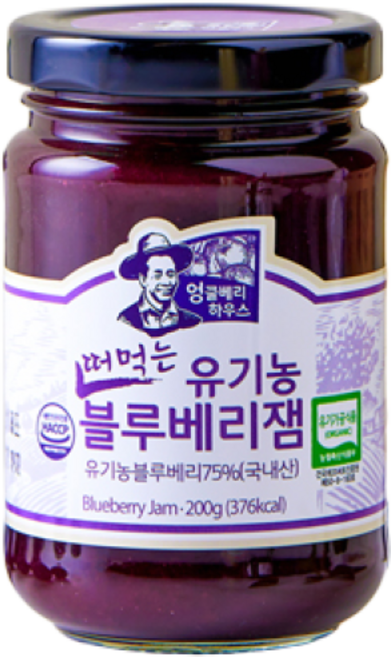 유기농 떠먹는 블루베리잼 엉클베리하우스, 220g, 1개