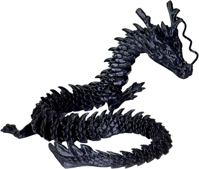 MADE IN KOREA 액션 피규어 구체 관절 3D프린팅 드래곤 피규어 청룡 45cm, 블랙, 1개