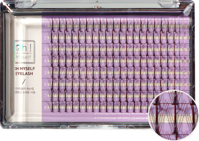 오마이셀프 속눈썹 편리하고 빠르게 풍성한 속눈썹 연출, 샌드위치형 9mm, 1개