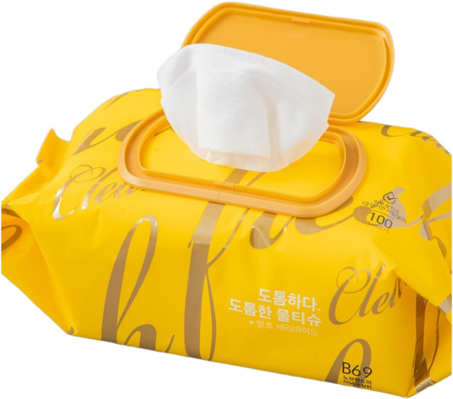 노브랜드 도톰한 캡형 물티슈 100매 x 10팩, 50g, 10개