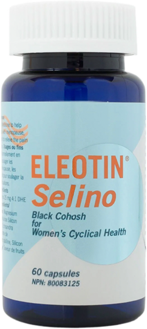 엘레오틴 셀리노 갱년기생리전 증후군 에스트로겐 여성호르몬 생리불순 천연 캐나다 식약청 인증, 1개, 60정