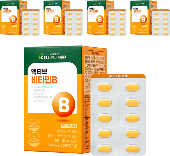 이너랩 액티브 비타민B, 60정, 5개 - 쿠팡