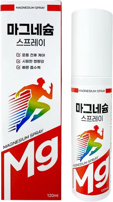 뿌리는 마그네슘 스프레이 뿌리는 스포츠 바디 릴렉스 마사지, 1개, 120ml - 쿠팡