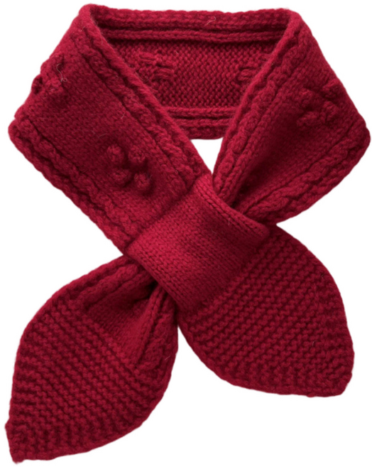 젬버트 여성 데일리 울 100% 니트 쁘띠 미니 머플러 스카프