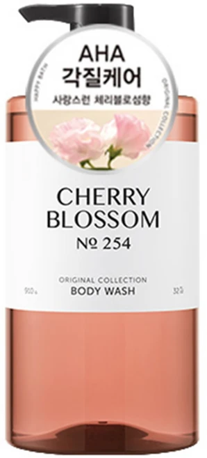 해피바스 오리지널 컬렉션 바디워시 체리블로섬향, 910g, 1개 - 쿠팡