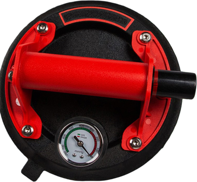 타일 압착기 흡착기 진공 에어펌프 유리압착 유리흡착 돌침대 이동 게이지형, 1개