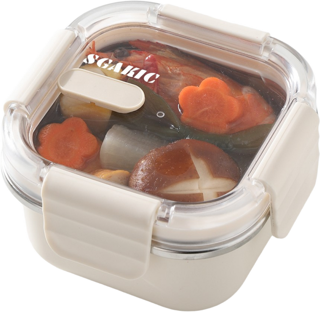 전자렌지 직장인 도시락통 칸칸이 스텐 밀폐용기 소풍 반찬통 런치박스, 260ML1칸 백색, 1개