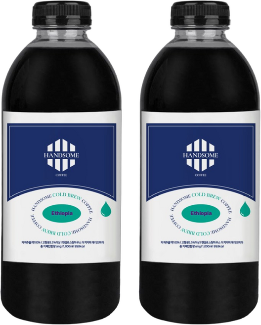 핸섬로스팅하우스 콜드브루 원액 에티오피아 1L 더치커피(고소한 산미), 1개입, 2개
