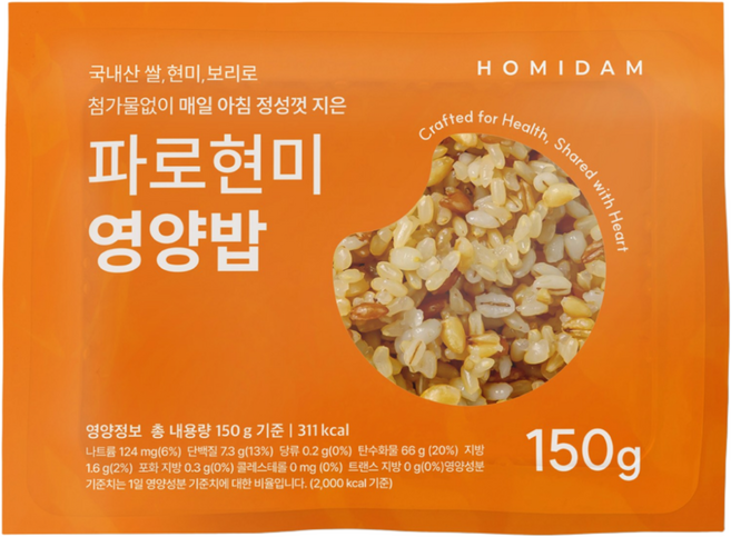 호미담 통곡물 현미밥 파로 보리 잡곡 냉동밥, 12개, 150g