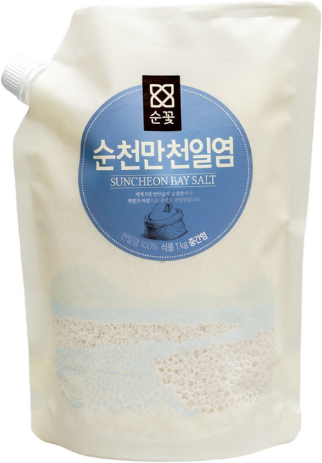 우수천일염인증 순꽃 순천만 천일염 중간염, 중간염 1kg x 1개, 1개, 1kg