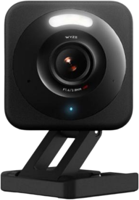 Wyze Cam v4 2K HD Wi-Fi 스마트 홈 보안 카메라 실내실외 사용 애완동물아기 모니터 동작 활성화 스포트라이트사이렌, 2)Black, USB, 1개