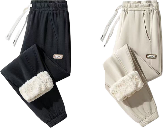 겨울 기모바지 겨울양털바지 도톰기모 스판 팬치 남녀공용 캐주얼 스포츠 팬츠 빅사이즈 안감 기모 여성 양털바지 남성 기모바지