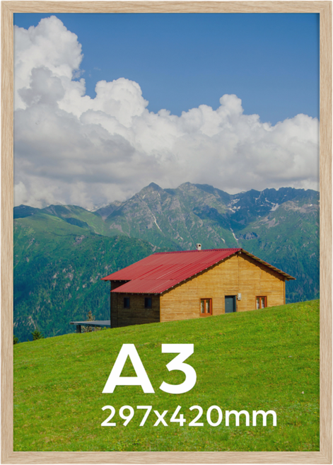 olivet 모노치 프레임 홈 인테리어 액자 PVC A3, 1개, 원목색