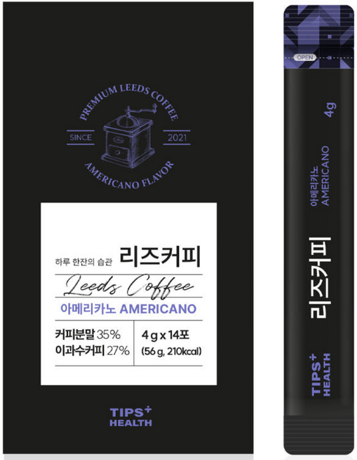 리즈커피 리파아제 식후 지방분해 효소 커피 14포, 4g, 14개입, 6박스