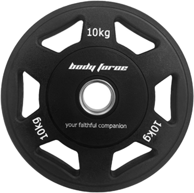 바디포스 TPU 6홀 원형 원판 신형 [동화스포츠 공식 제품], 1개, 10kg, 블랙