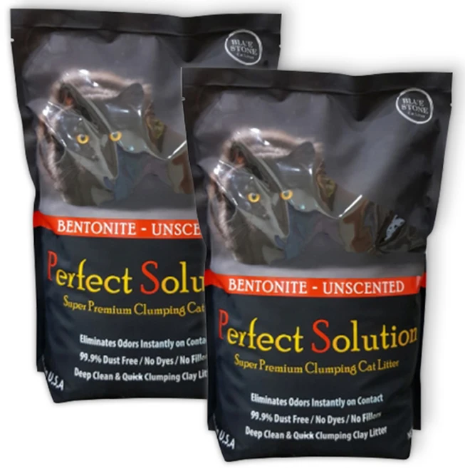 퍼펙트 솔루션 벤토나이트 고양이 모래, 2개, 7L, 무향 - 쿠팡