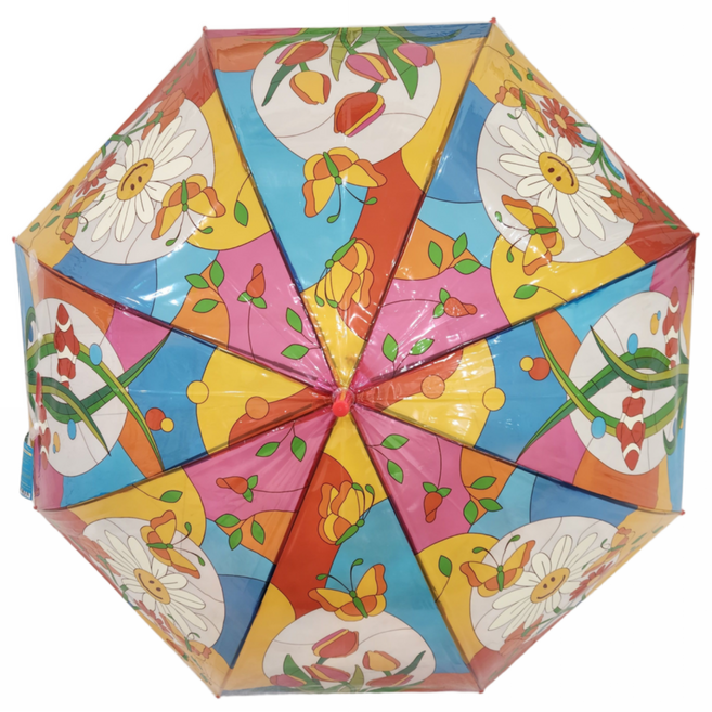 [위글위글] 반자동 안전한 투명우산 장우산