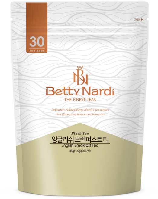 베티나르디 잉글리쉬 브렉퍼스트 티 30티백, 1.5g, 30개입, 1개