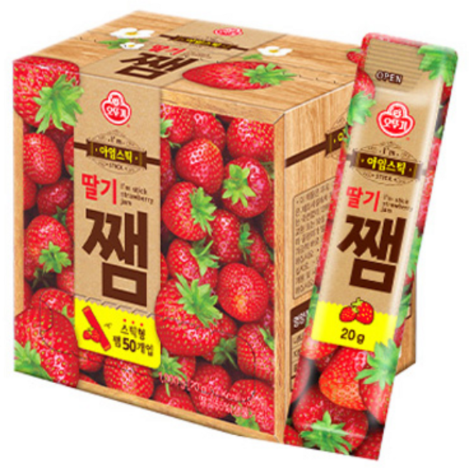 오뚜기 아임스틱 딸기잼 20g x 50ea, 1kg, 50개