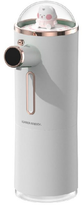 귀여운 캐릭터 비접촉 자동 거품 손 세정기 주방 욕실 겸용 세제 디스펜서, 화이트