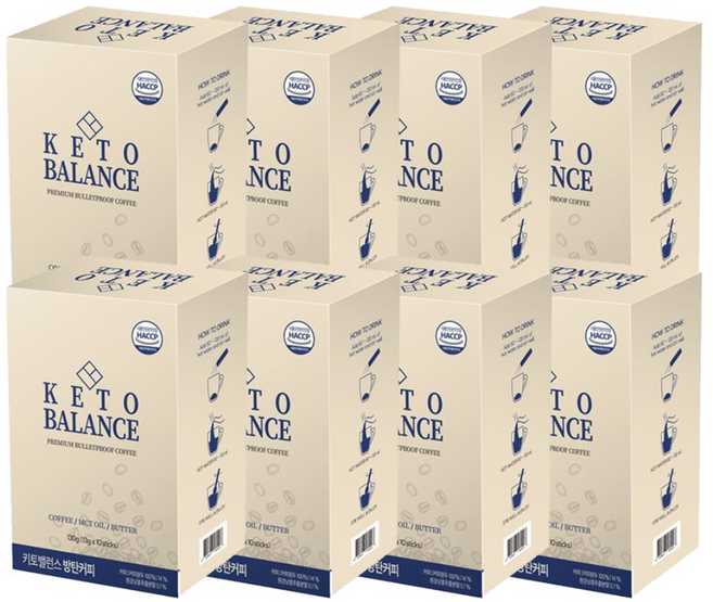 키토밸런스 방탄커피 버터커피, 13g, 10개입, 8개