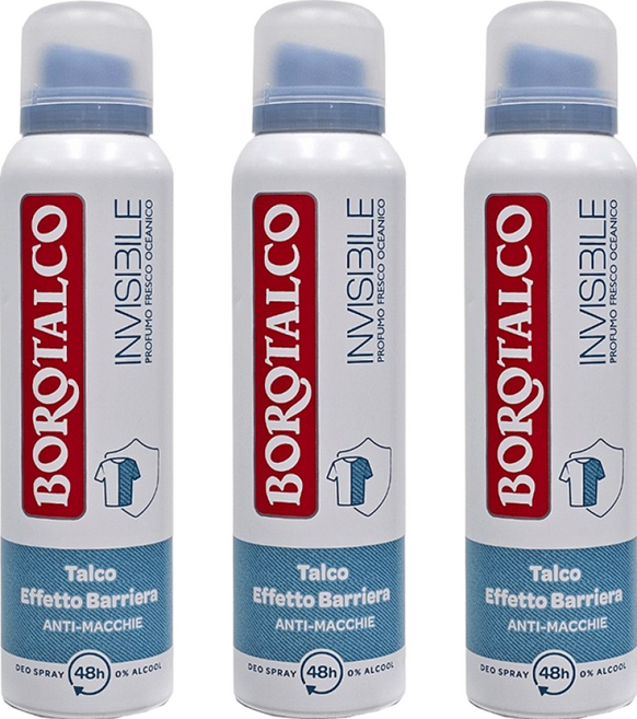 보로탈코 스프레이 인비저블 프레쉬 데오드란트, 150ml, 3개