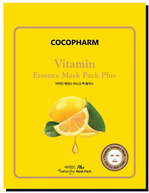 COCOPHARM 에센스 마스크팩 플러스 비타민 25g, 1개입, 50개