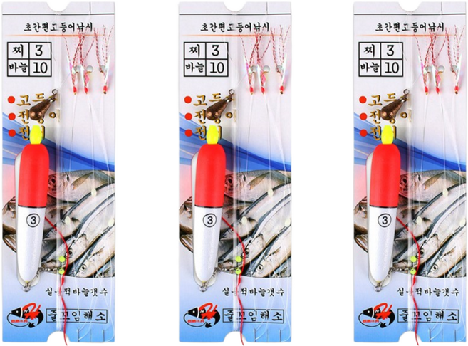 대박조황 간편 고등어낚시채비 3단, 3개, 1개입