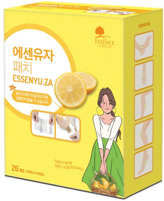 에센스네이쳐 에센유자 밴드형 발패치, 20개입, 1개