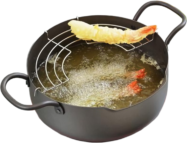 (무료배송)요시카와 인덕션 튀김냄비 양수 22cm (SJ2234)