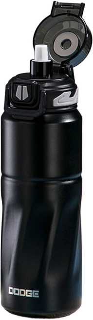 에코럭키 New DODGE 스포츠 텀블러 스테인레스 보온 보냉 물병 820ml, 1개, 닷지-블랙