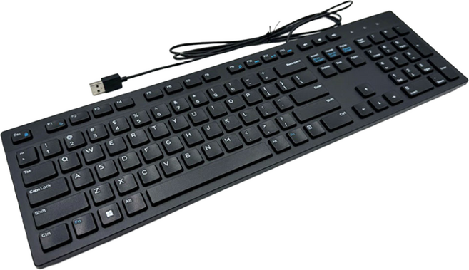 DELL KB216-BK 슬림 와이어드 키보드 (한글)