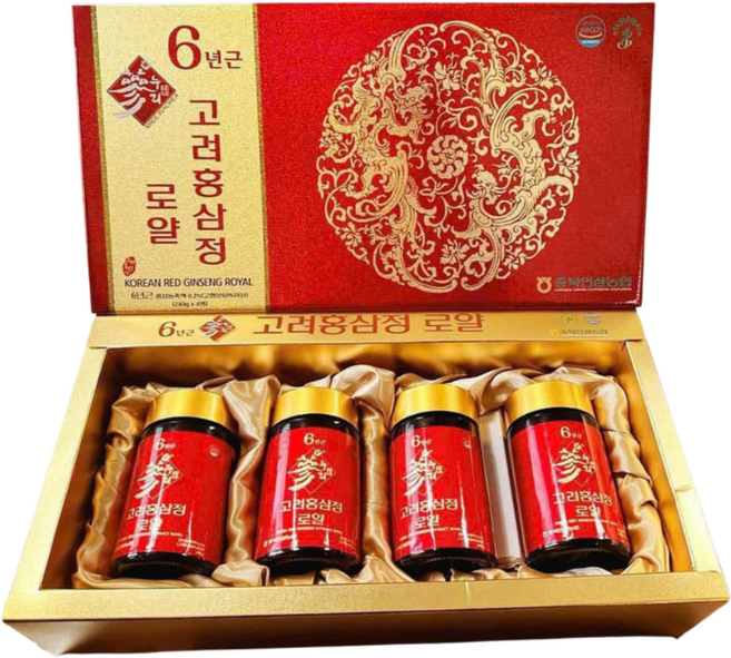 6년근 고려홍삼정 로얄 농협 4병 240g 추석선물 세트 건강선물 홍삼정 프리미엄 국내산 100%, 4개