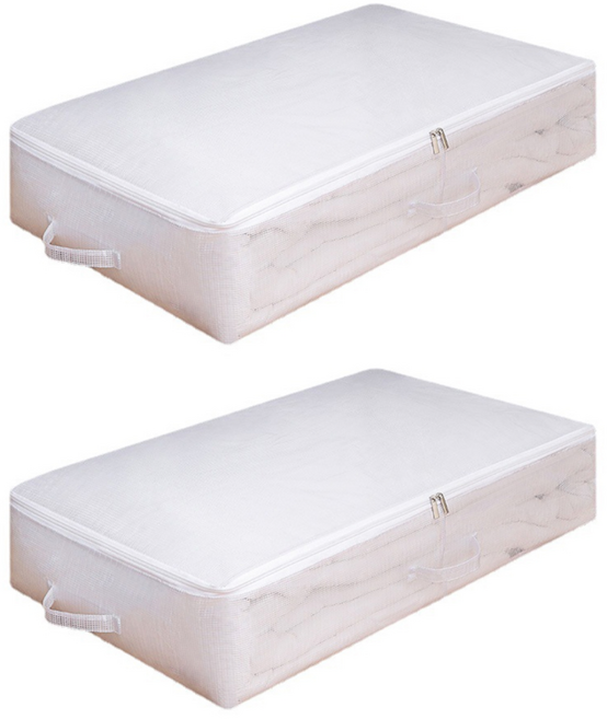 데일린 언더베드 리빙 수납 정리함 기본형, 반투명, 30L, 2개