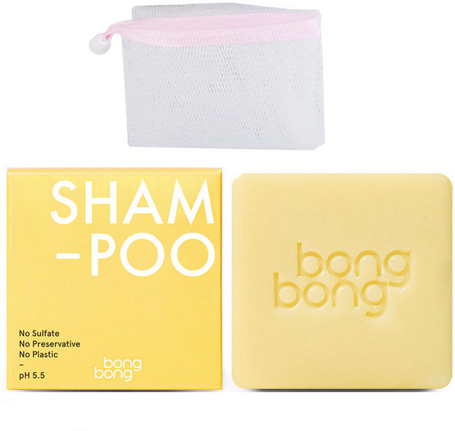 Bonbon Friends Bonbon嬰兒洗髮皂100g+泡泡網隨機發貨, 1組