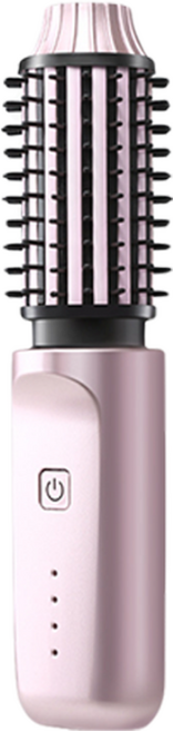 Keka 아이롱 브러쉬 무선 빗 고데기 4단계 온도조절 휴대용 충전식, 로즈골드