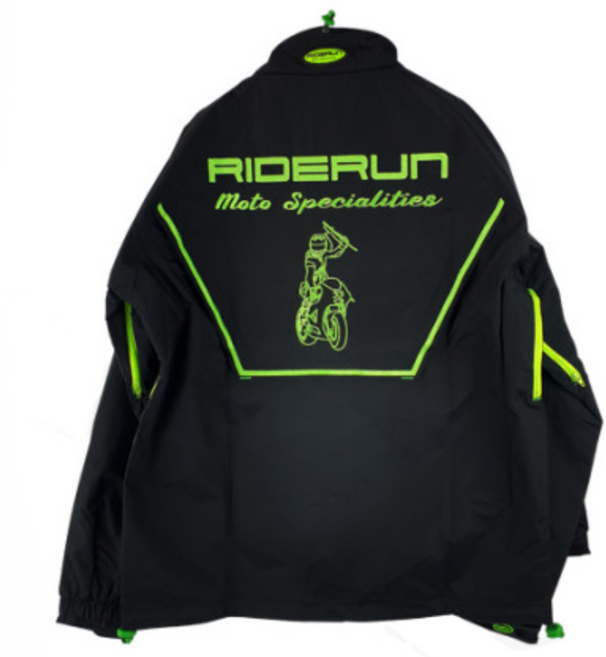 라이더런 바람막이 아라이 바람막이 오토바이자켓 점퍼 신형개선품 자수타입, 블랙(형광노랑), XL
