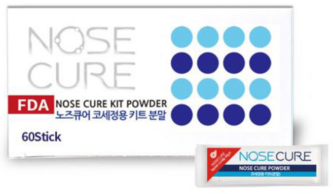 노즈큐어 코세정용 키트 분말 2.1g 60p, 4개