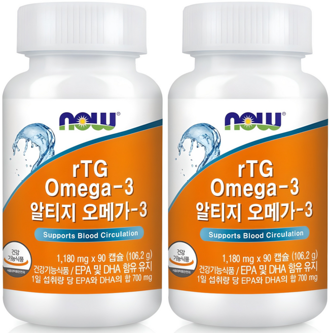 나우푸드 알티지 오메가3, 90정, 2개