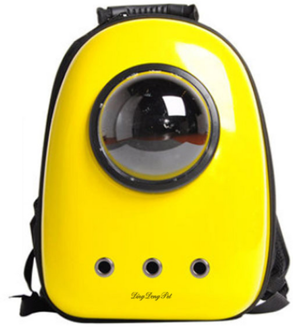딩동펫 반려동물 우주홀 백팩 이동가방, 모던 옐로우, 1개
