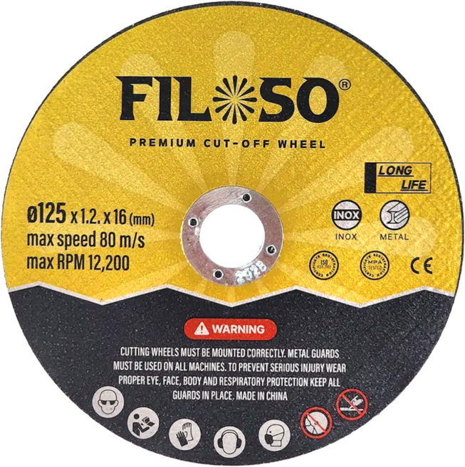 필로쏘 절단석 5인치 그라인더날 금속용 스텐용