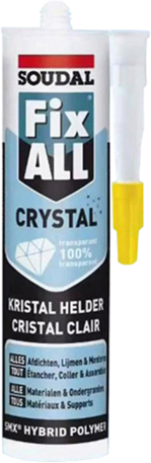 수달 픽스올 실리콘 크리스탈 방수 보수 탄성 항균 냄새없는 강력접착실리콘 완전 투명 290ml, 1개