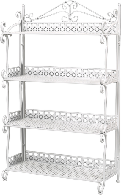 다육이 선반 철제 화분 받침대 정리대 진열대 [오디가 ODIGA], 4단, 하얀색(White)