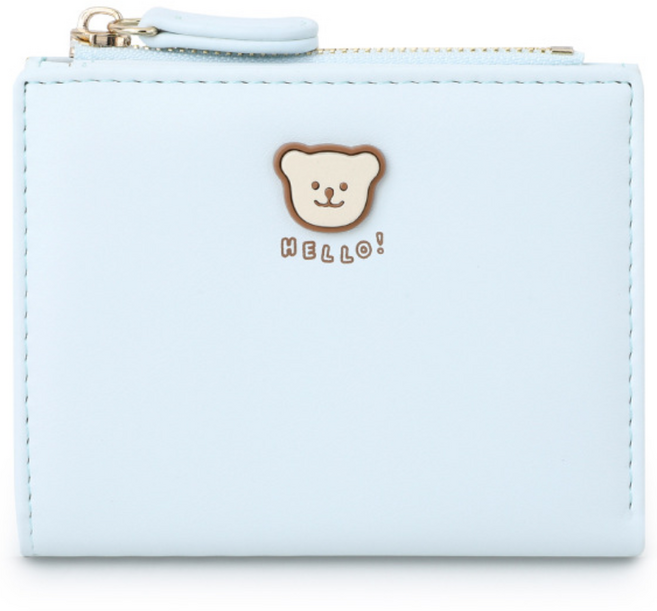 이케이 곰돌이 학생 심플 동전 카드 귀여운 단지갑