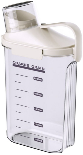 YEAAYE 밀폐 씨리얼 잡곡통, 1개, 크림 화이트